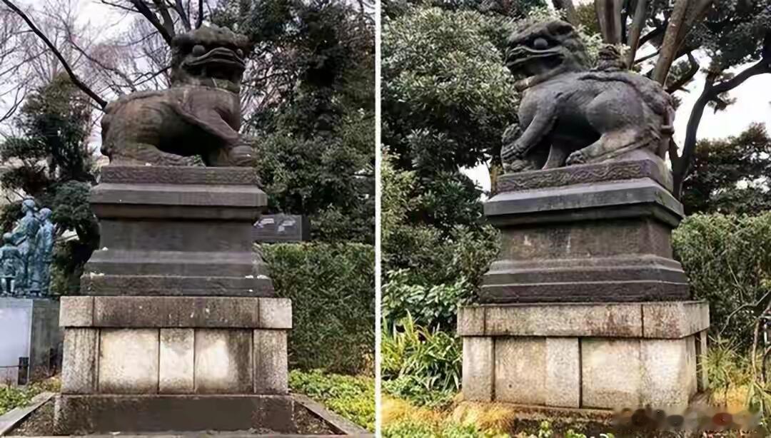 靖国神社前的石狮来自中国！日本该还了，日本史料记载，这对石狮是在在甲午战争期间，