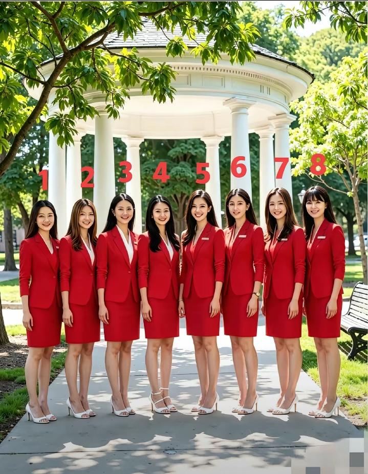 古有七仙女，今有八美女，定睛仔细看，一位男扮女。