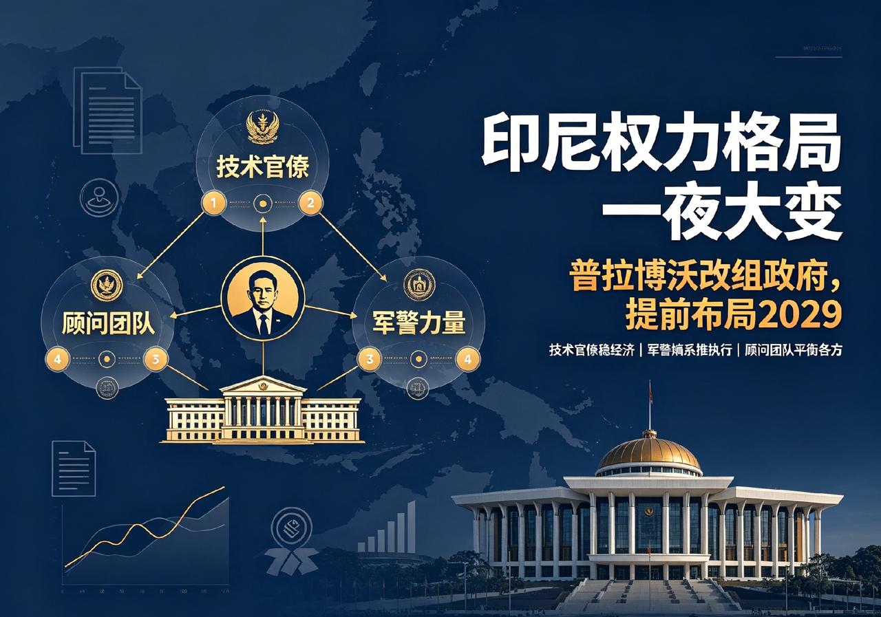 一夜大变！印尼重磅政治洗牌，普拉博沃布局终局，暗藏三重博弈近期印尼政坛迎来