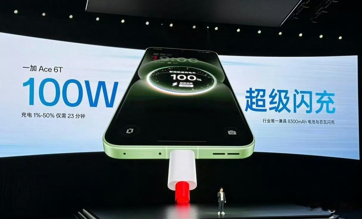 超越荣耀电池容量的品牌出世了一加ace6T发布搭载8300毫安时大电池，超
