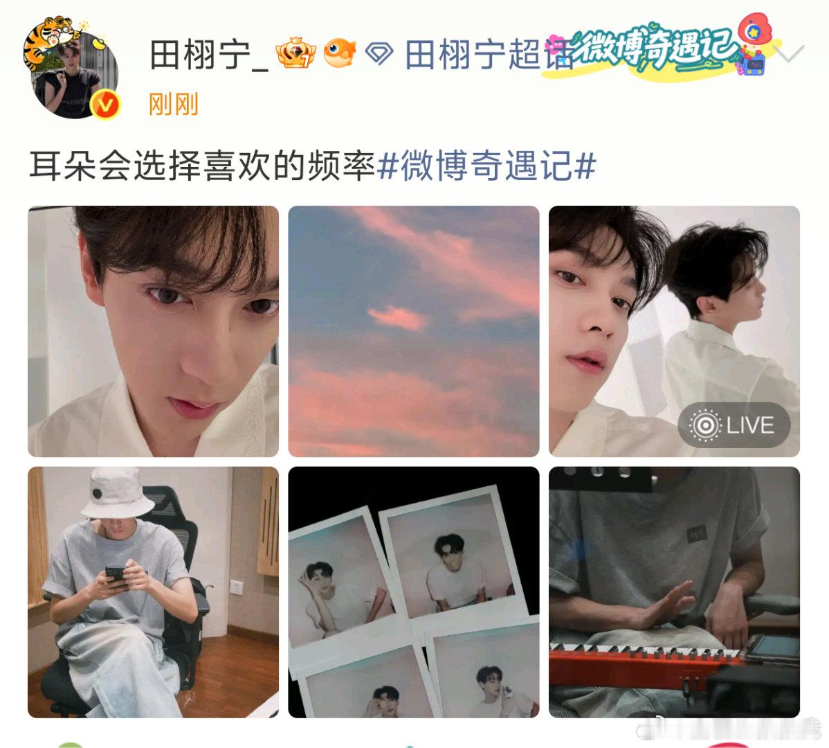 营业时间到田栩宁白衬衫对镜拍好会啊[doge]还有拍的晚霞和练琴场景~~是要有什
