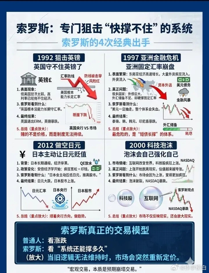 索罗斯的4次经典出手
