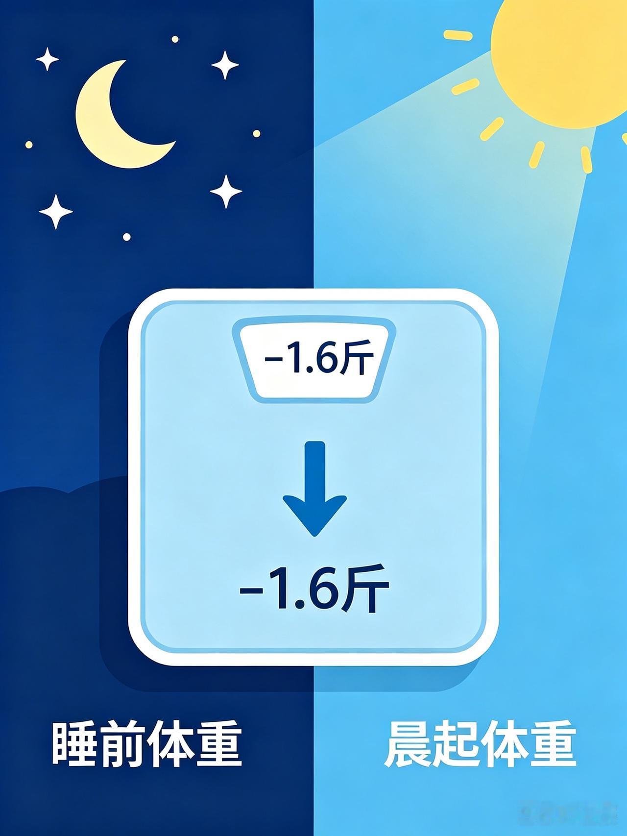 睡前、晨起各称一次体重，差值看出代谢好坏～为什么有的人随便吃不长肉，有的人喝