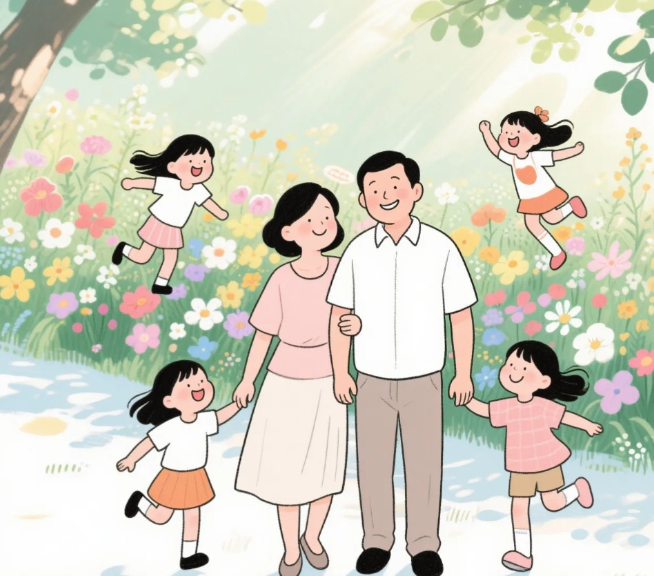 亲家母生了四个女儿，最近喜事连连。大女儿今年三十一岁了，终于在5月份把自己嫁出