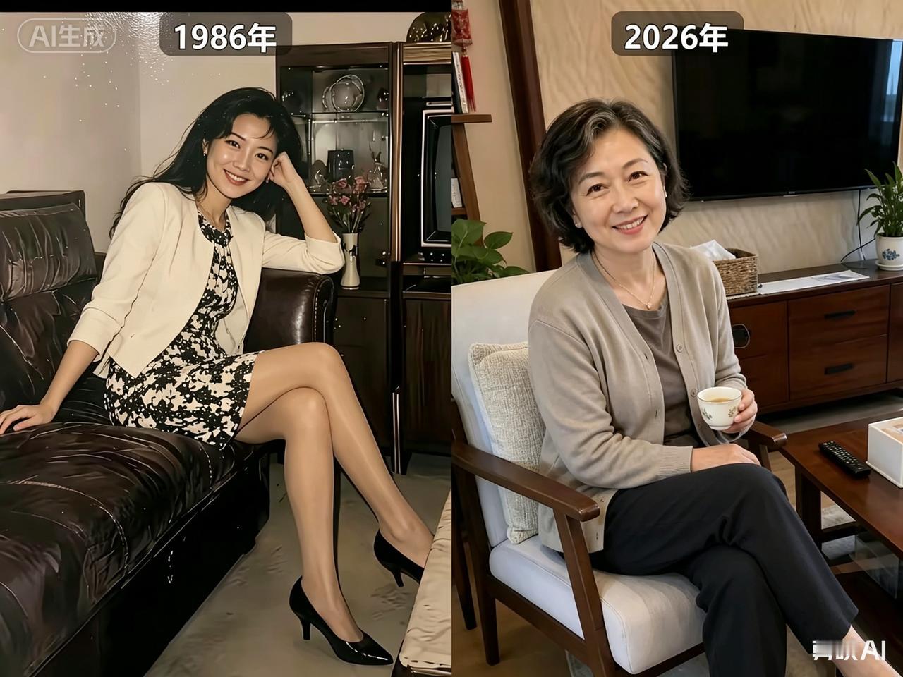 40年弹指一挥间美女老了依然是老美女