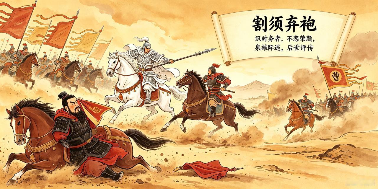 小故事割须弃袍话说曹操，官渡之战，大破袁绍，凯歌一片。以少胜