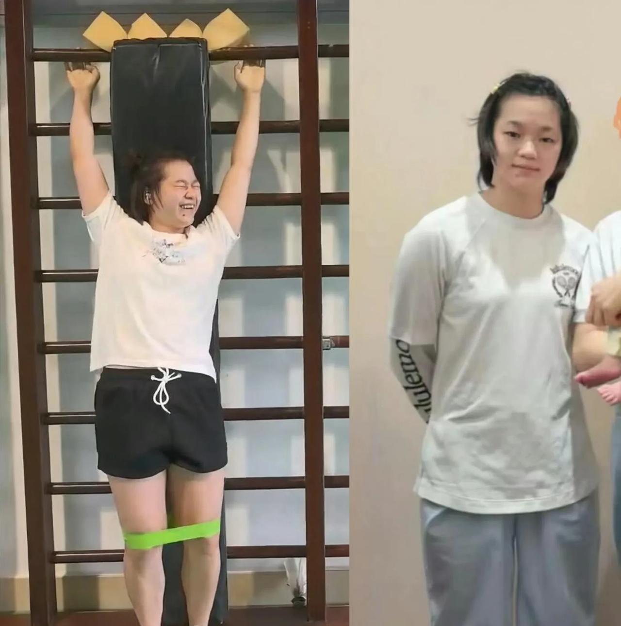 一觉醒来全民瞩目的全红婵回来了7月下旬的康复训练成效已显对比训练前后的两张