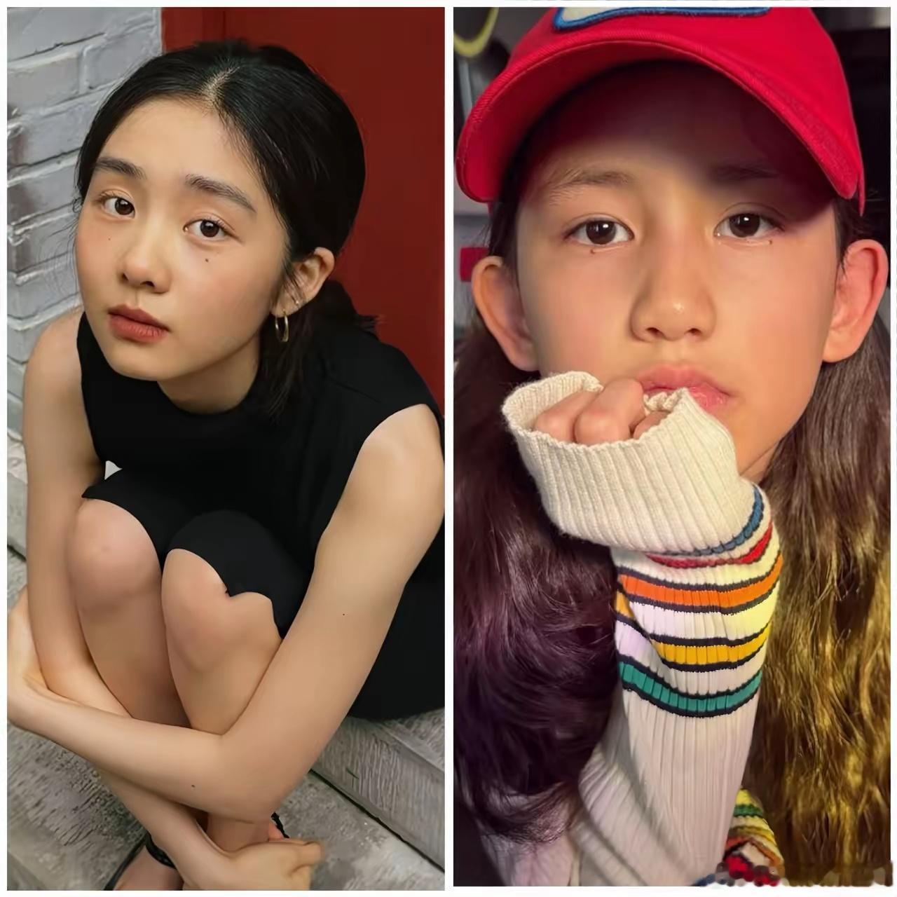 问友友们一个真心话，不许撒谎！左边是黄磊的大女儿多多，今年20岁，长相随妈妈孙莉，清冷文艺，很有故事