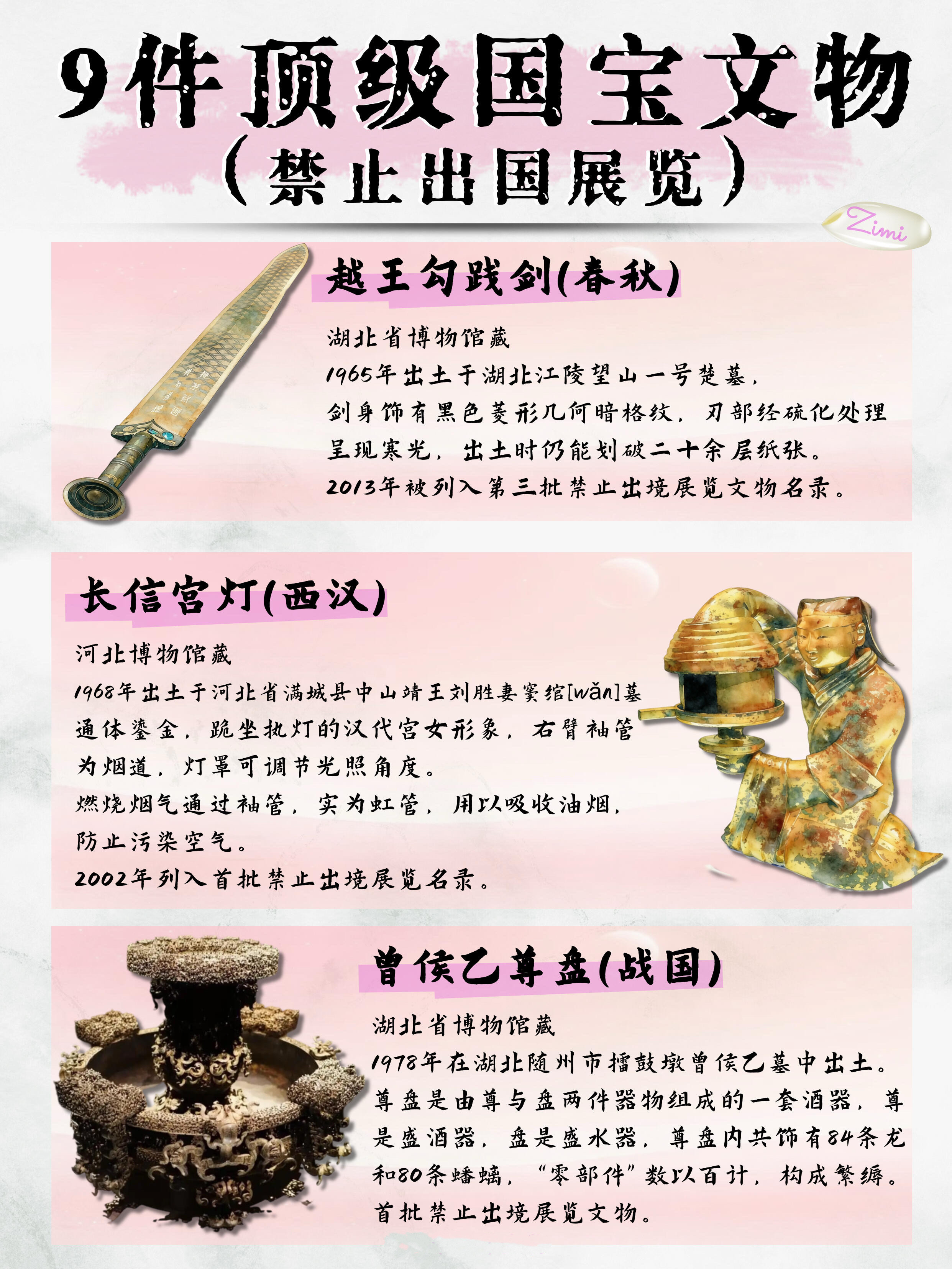 9件禁止出境的国宝，每一件都是艺术巅峰！