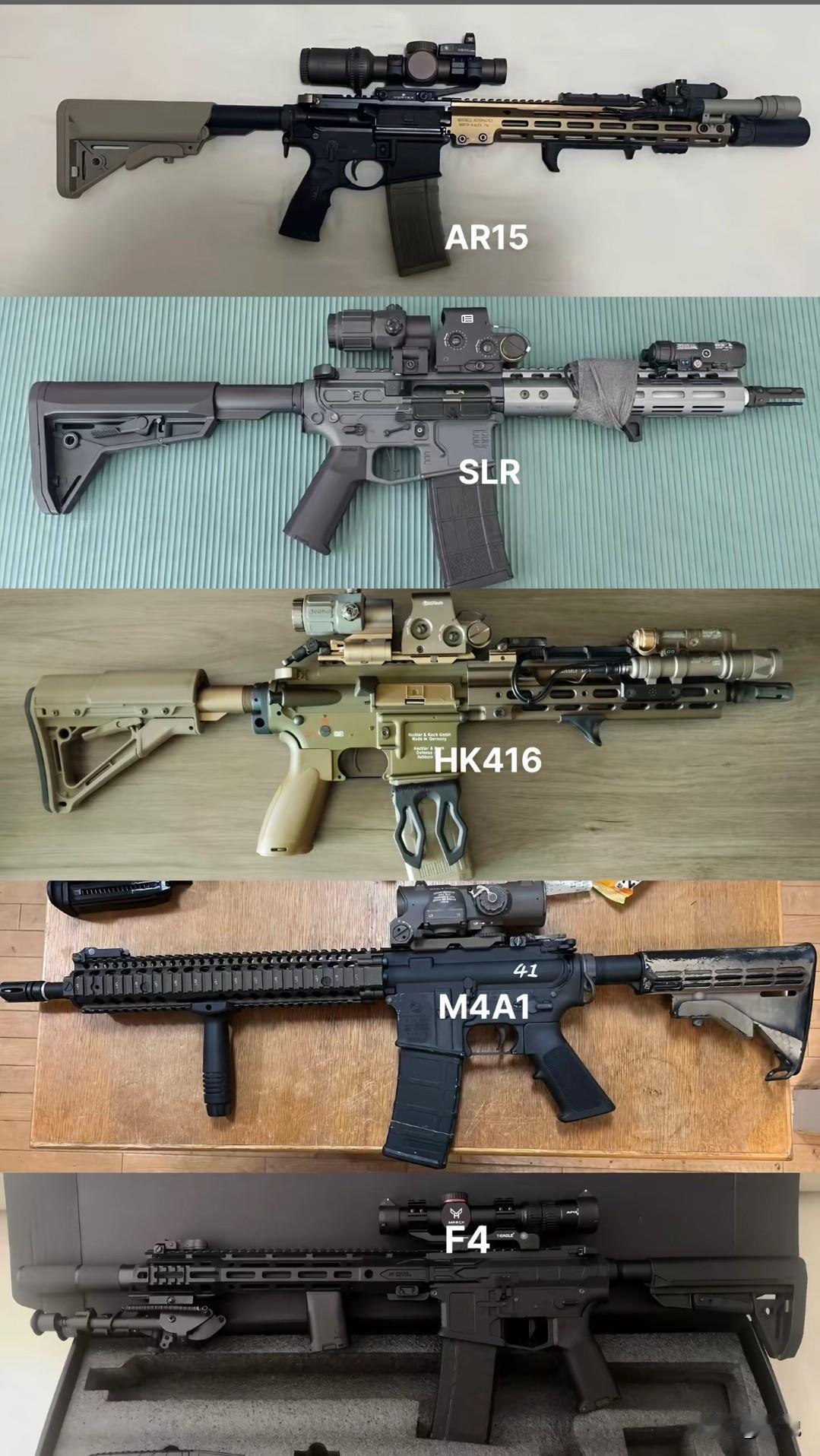 AR突击步枪大合集AR步枪的核心是指源自美国阿玛莱特公司AR-15设计的气动布