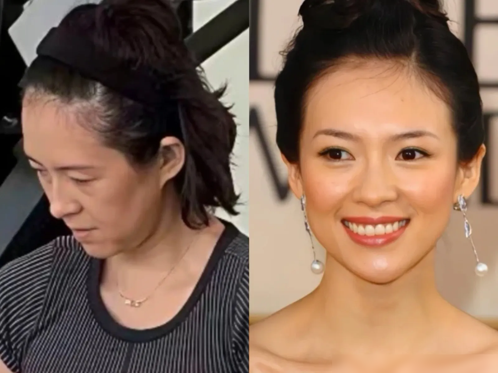 章子怡健身房素颜生图曝光，全网吵翻了！一开始一堆人吐槽，说47岁苹果肌下垂，脸肿发福，和荧幕上的影后