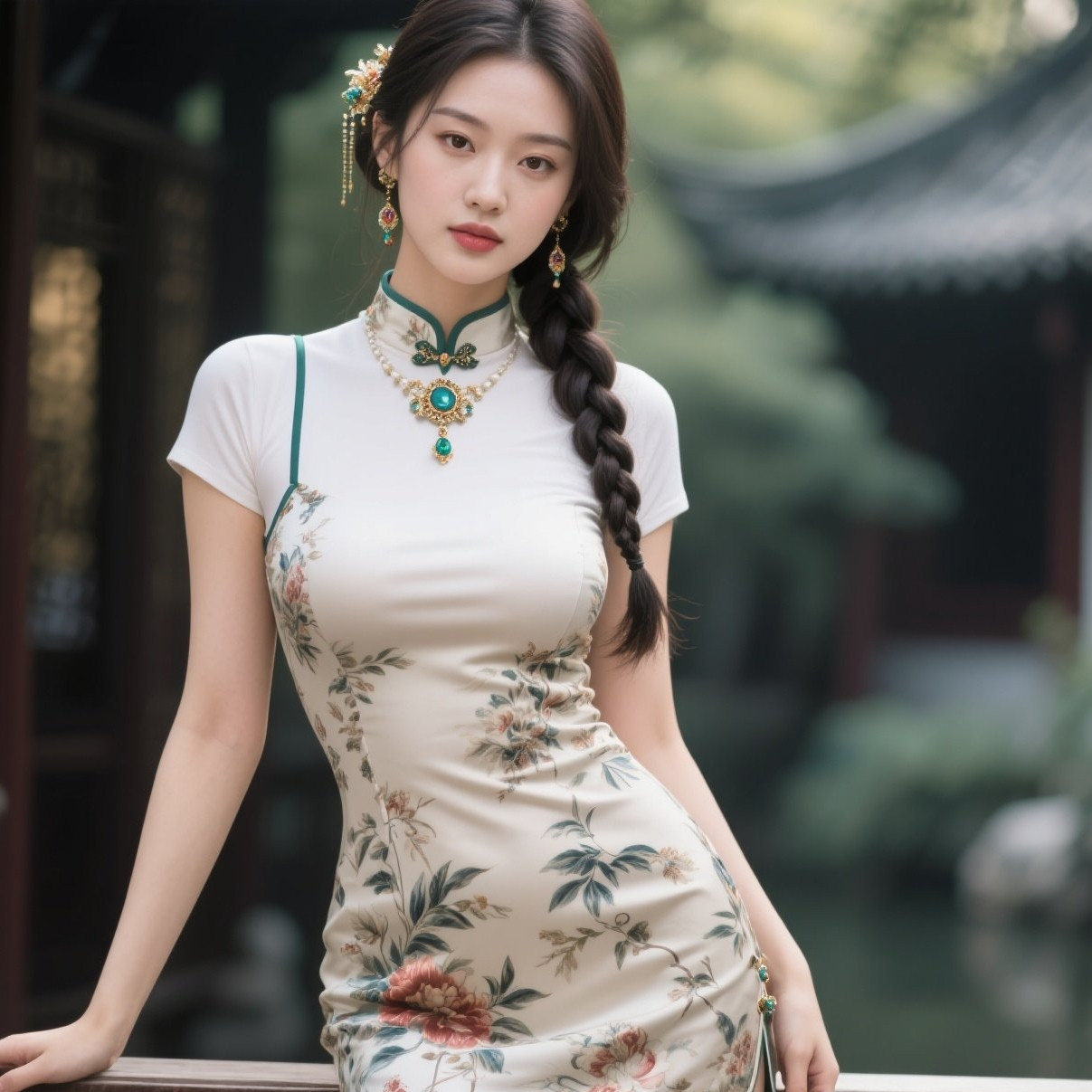 丰盈美妇旗袍娇，一步一摇尽妖娆