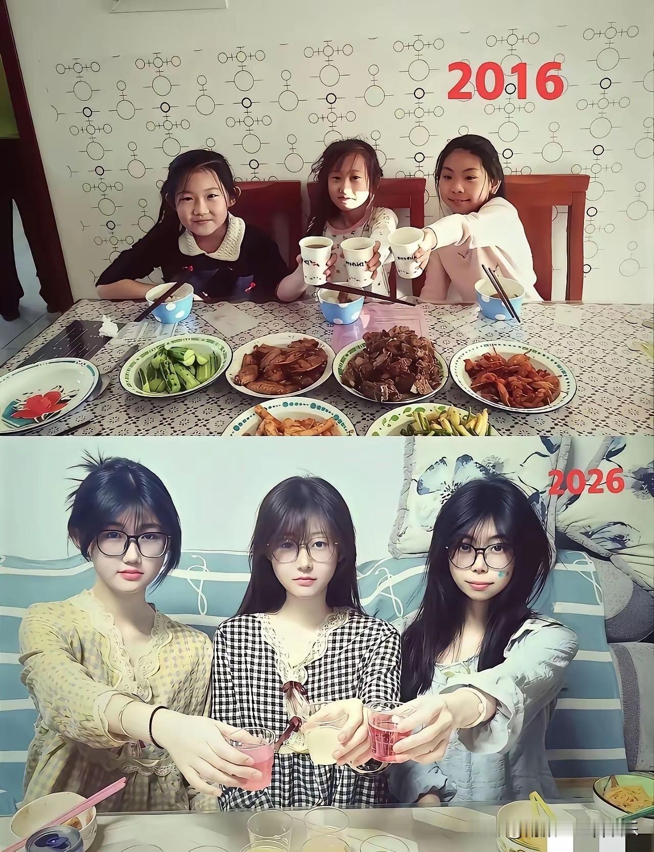 是不是亲姐妹，一眼就知道了！