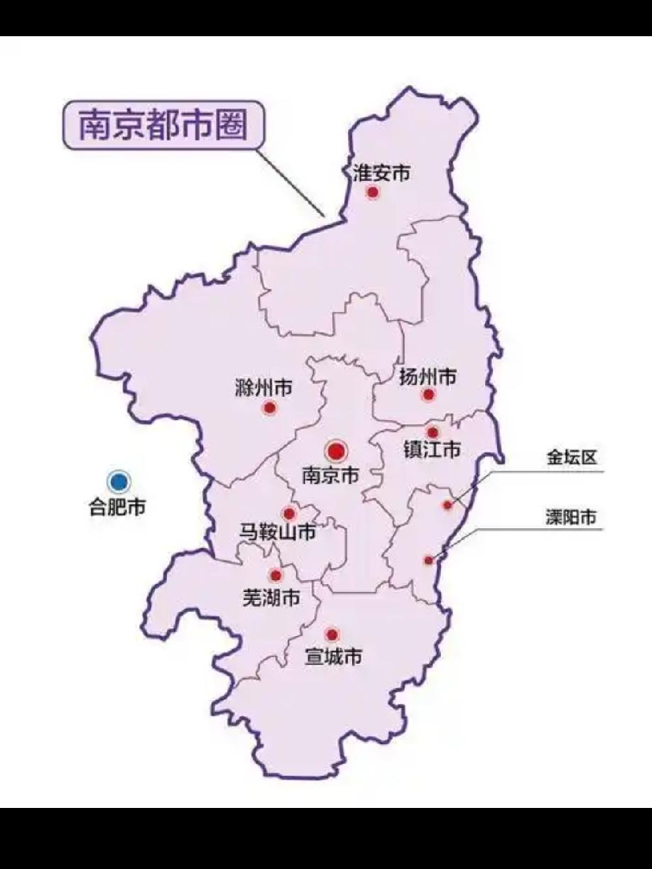长三角除了上述的上海、杭州两个龙头外，应该还有第三个以南京为龙头的，宁镇扬淮及部