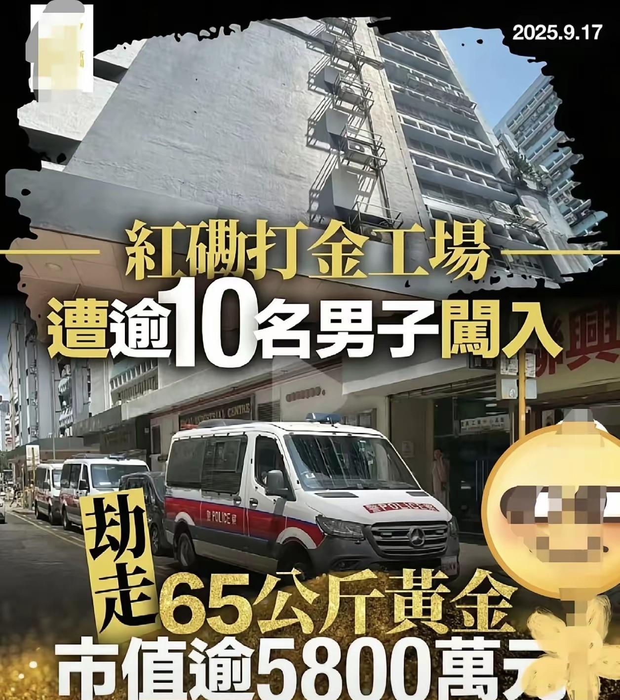 香港黄金大劫案，西九龙重案组迅速擒拿11名犯罪嫌疑人，缴获所有被抢65公斤黄金，