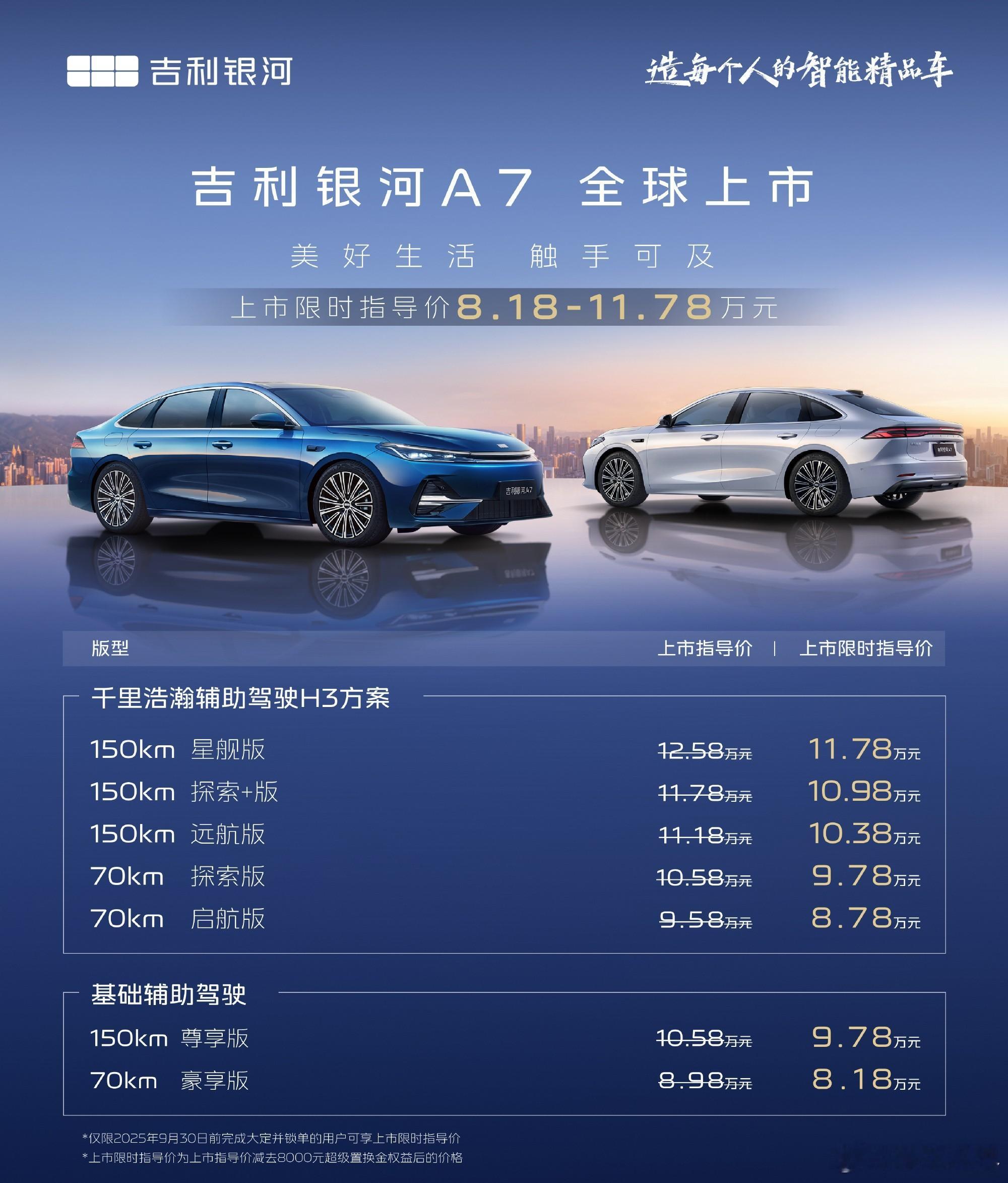 吉利银河A7上市8.18万元起谁敢说不眼馋秦L的市占率？谁敢说不是冲着爆款做产