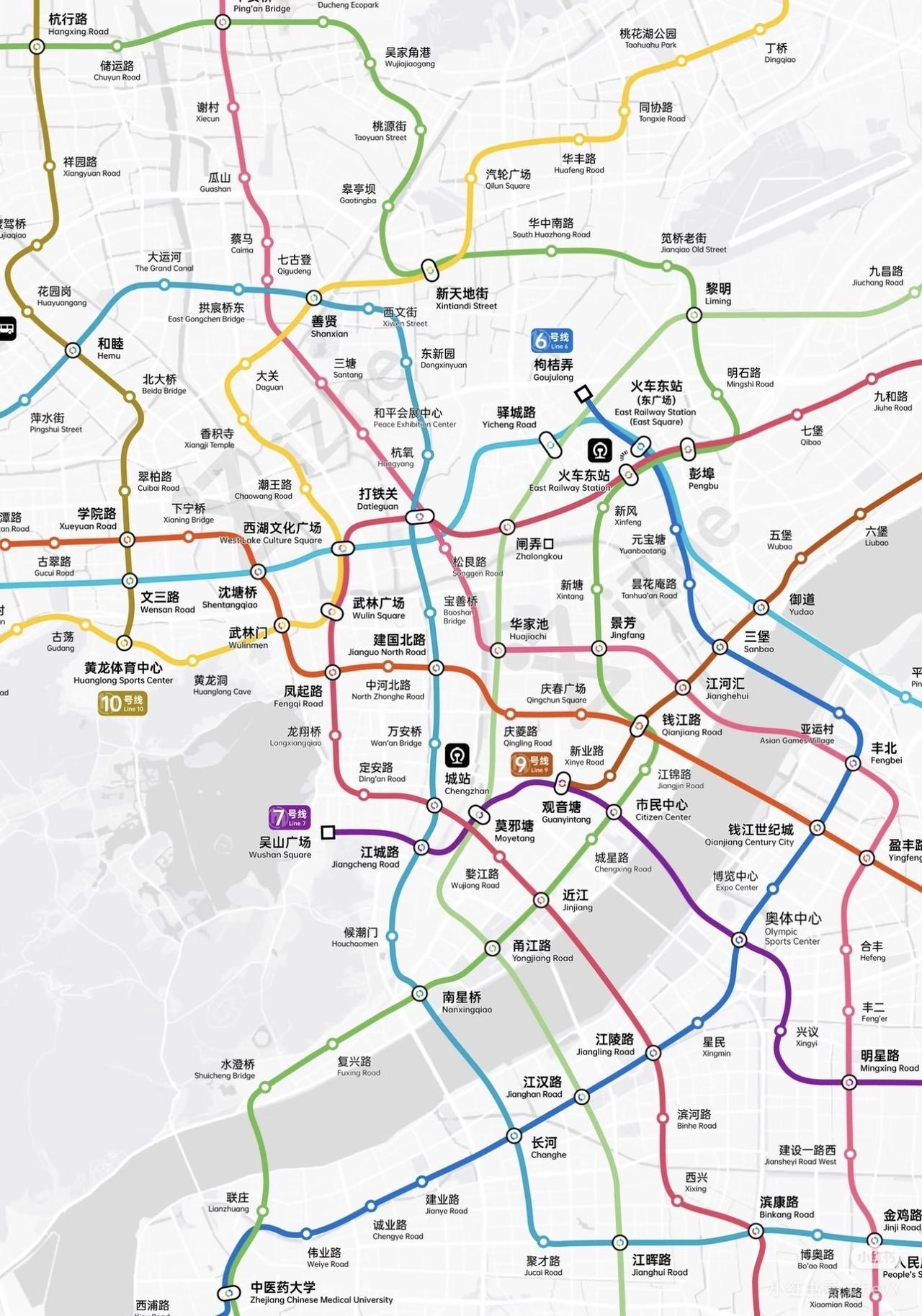 杭州都市圈轨道交通2030年线路示意图[呲牙笑]