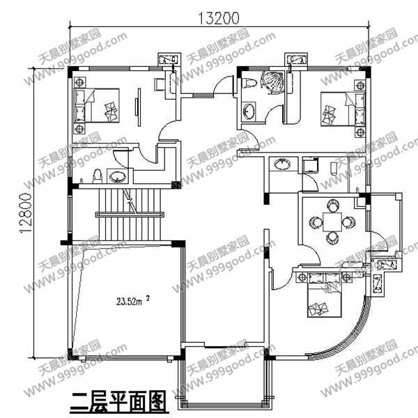 新农村自建房 农村别墅设计图三层13×12复式带车库 美爆!