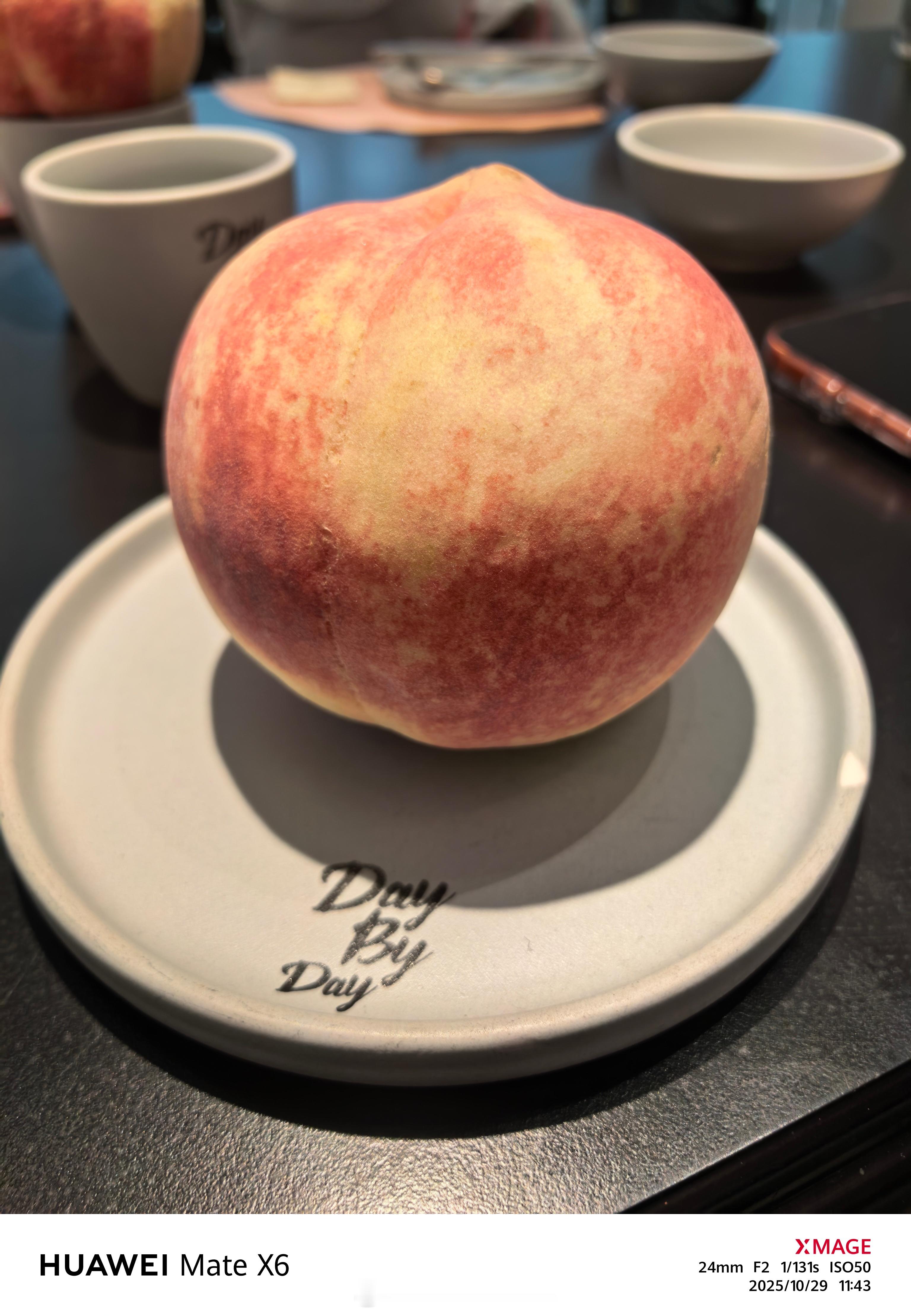 中午和某果子吃午饭，送了我个桃，告诉我，今天重阳节。。。送我礼物。。。​​​