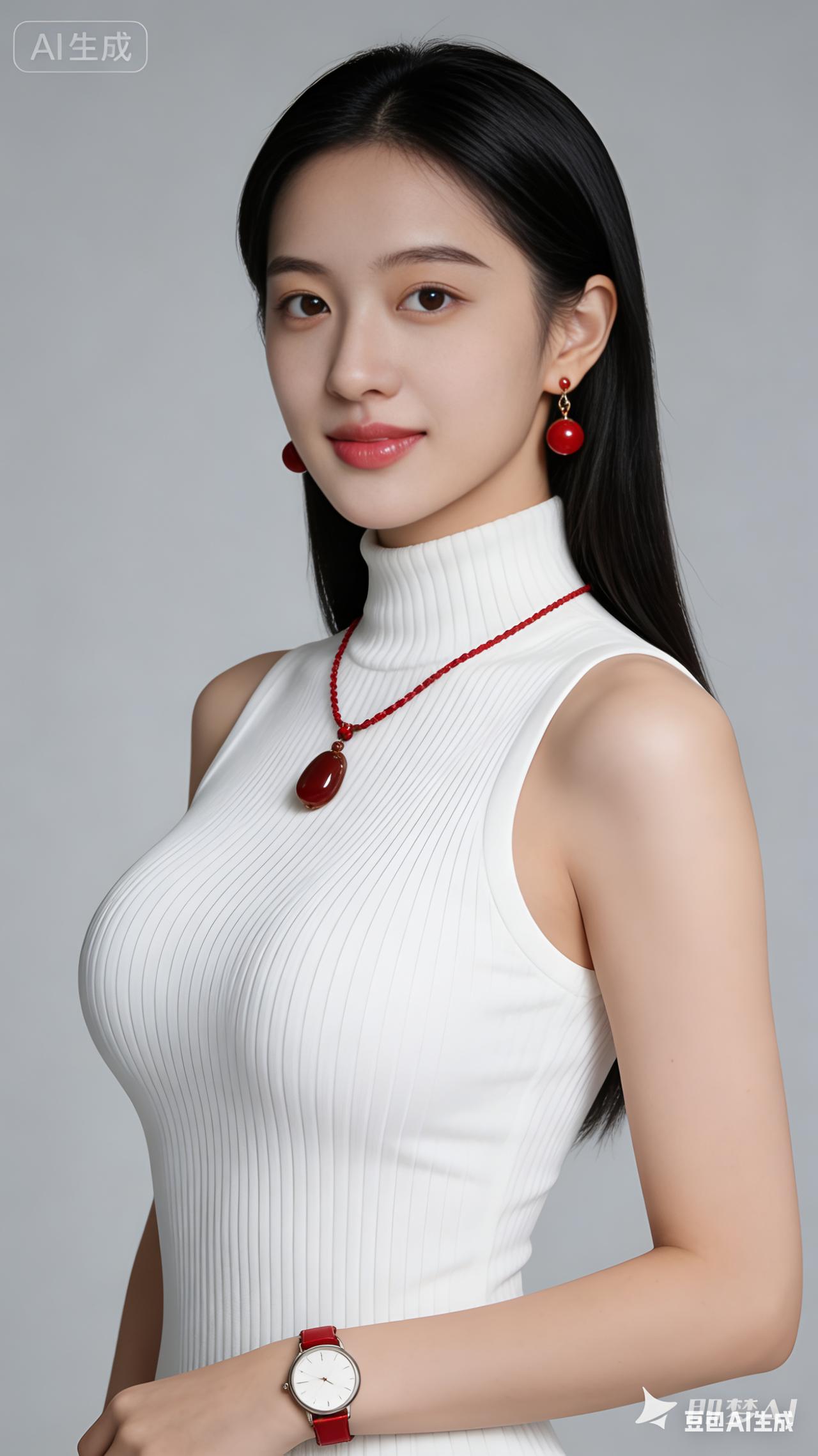 优雅红配白，简约而不失时尚！💄👗👠