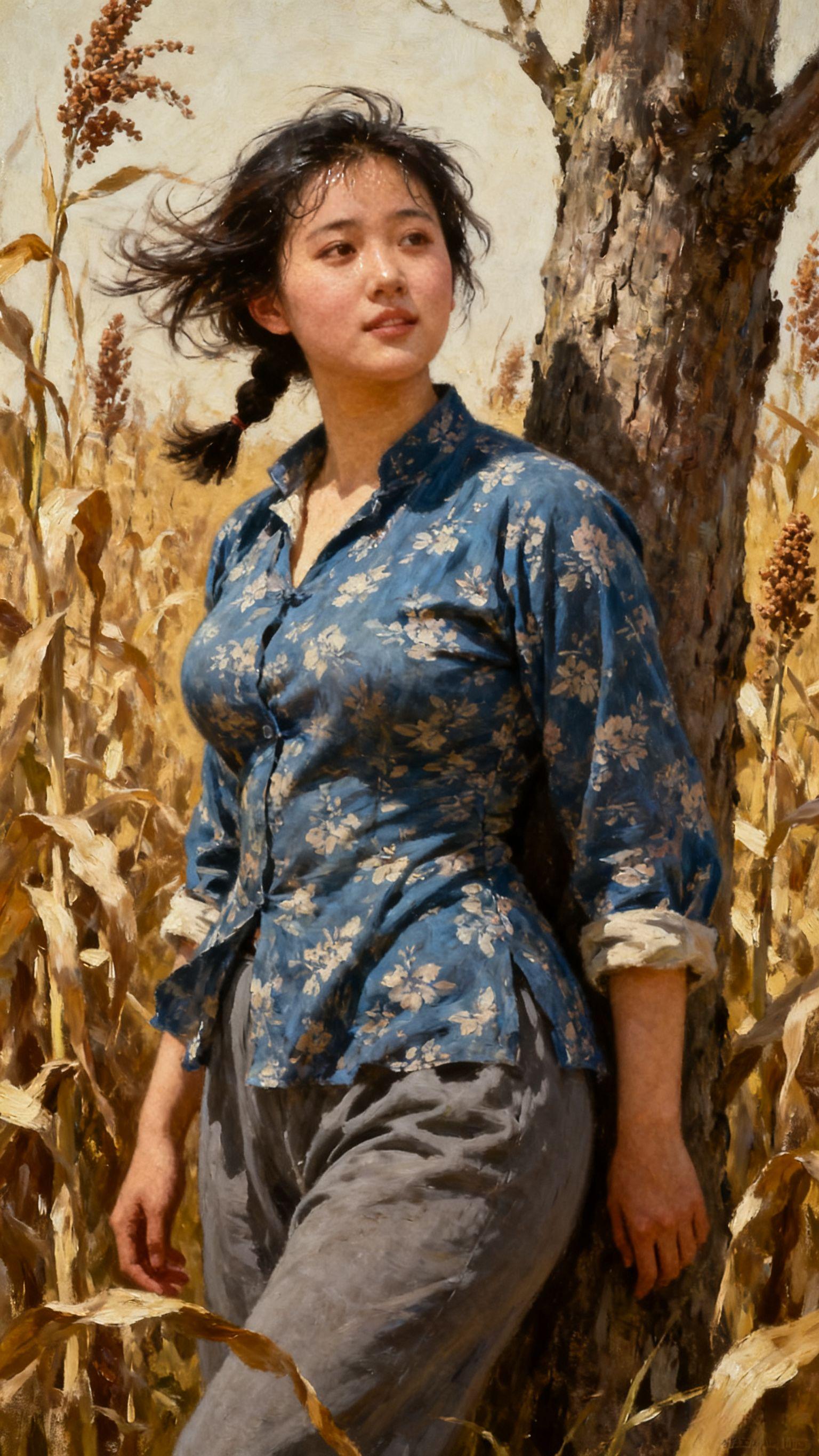 油画艺术 复古穿搭