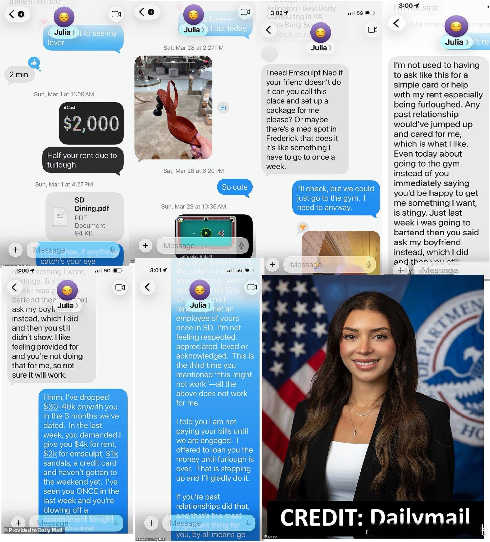 现年29岁的美国国土安全部反恐事务副助理部长瓦尔瓦罗被高龄男友实名举报，其男友自