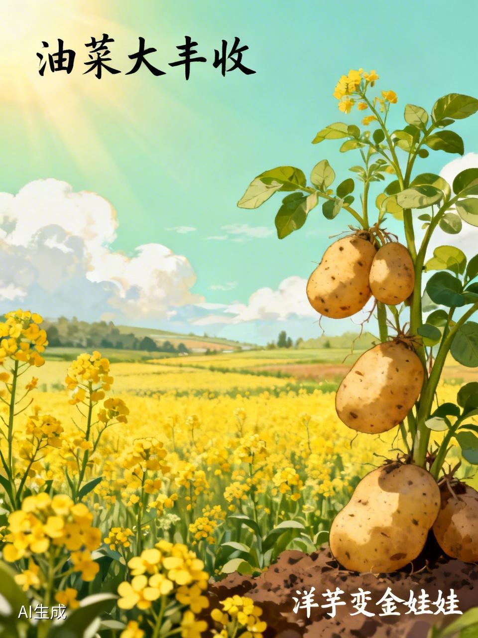 油菜地里，那一片片金黄的花朵早已凋谢，取而代之的是饱满的油菜荚。农民们每天都要到