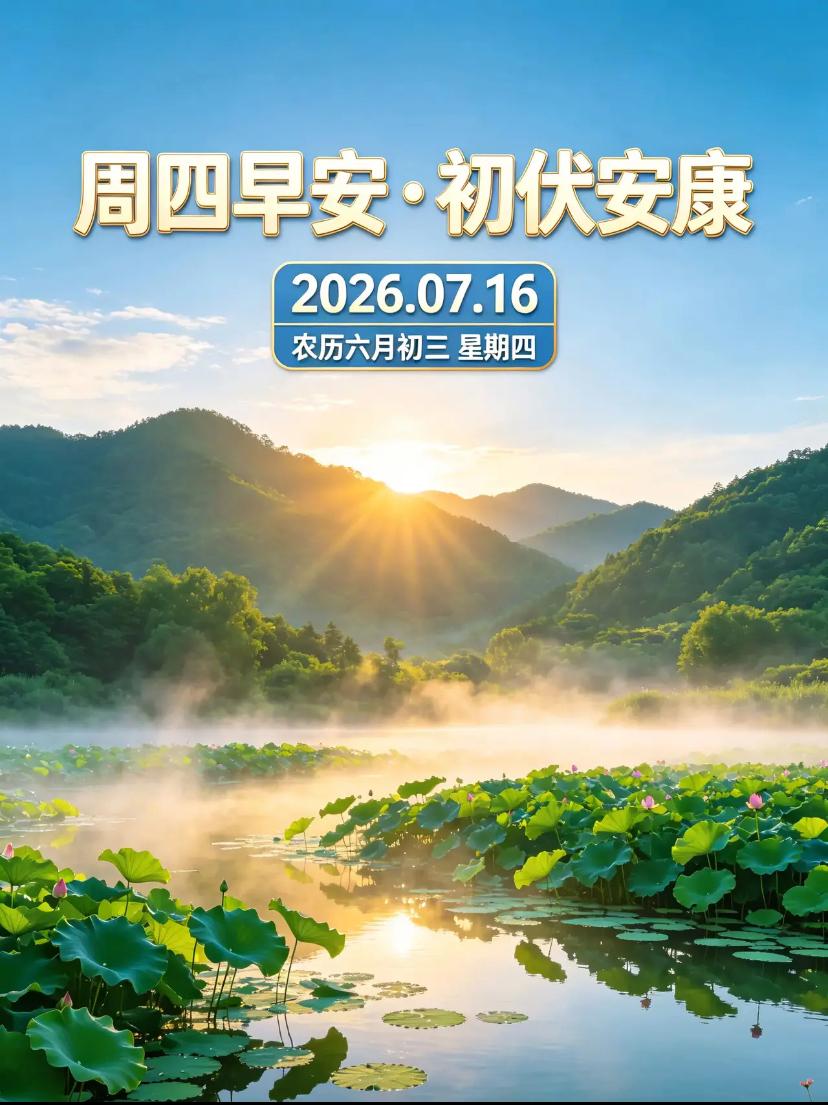 🌺2026./7月16日，清风拂碧荷，旷野藏清福🌺🌈💐夏日柔光漫洒池