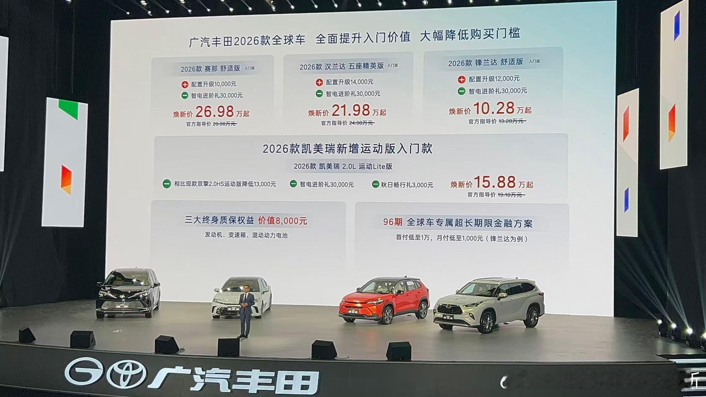 丰田2026款全球车型，它来了广汽丰田今日发布了2026款全球车型以及价格-2