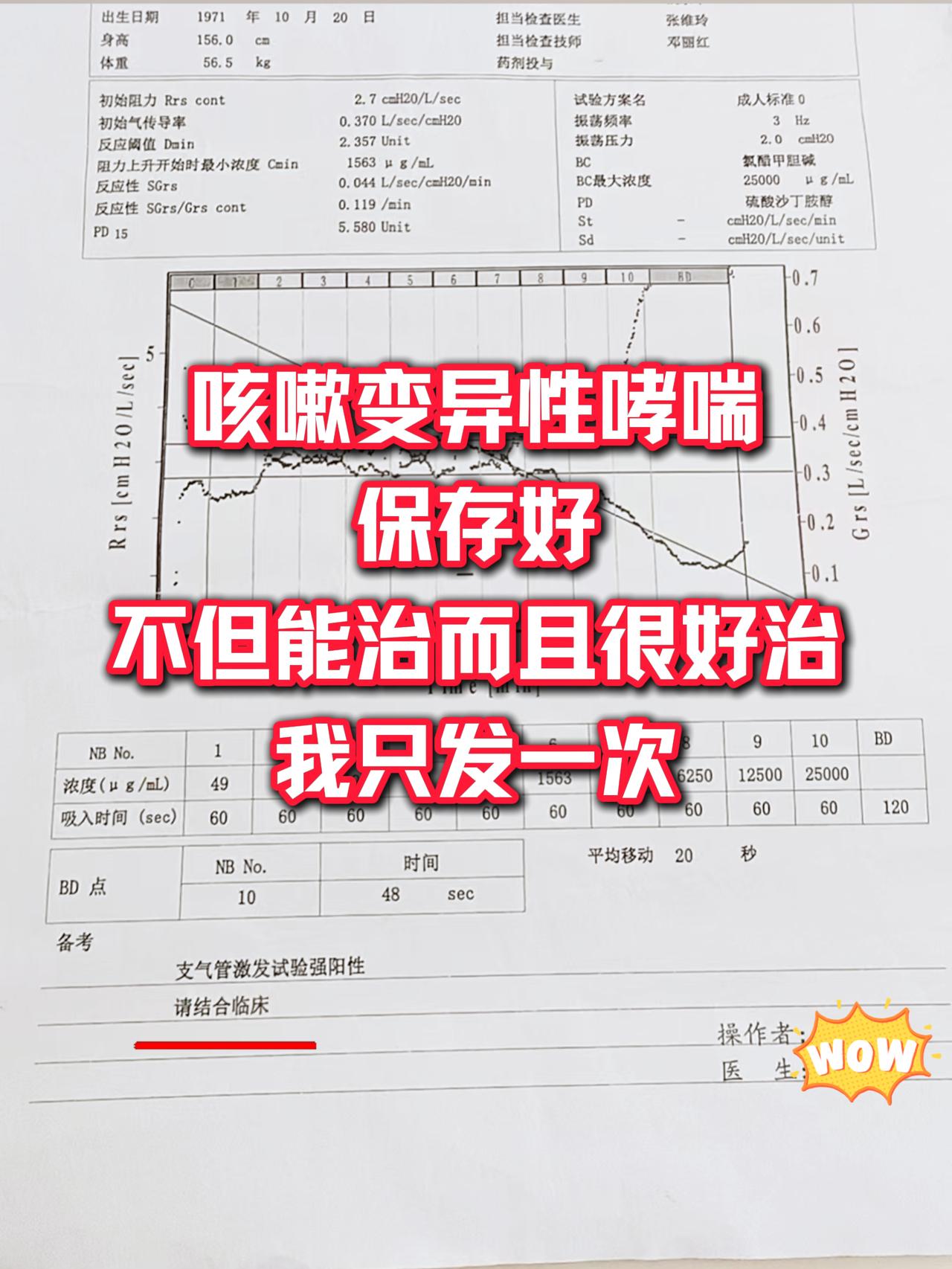 咳嗽变异性哮喘，不但能治而且很好治。我只发一次。今天我再说一次，不要再东奔西