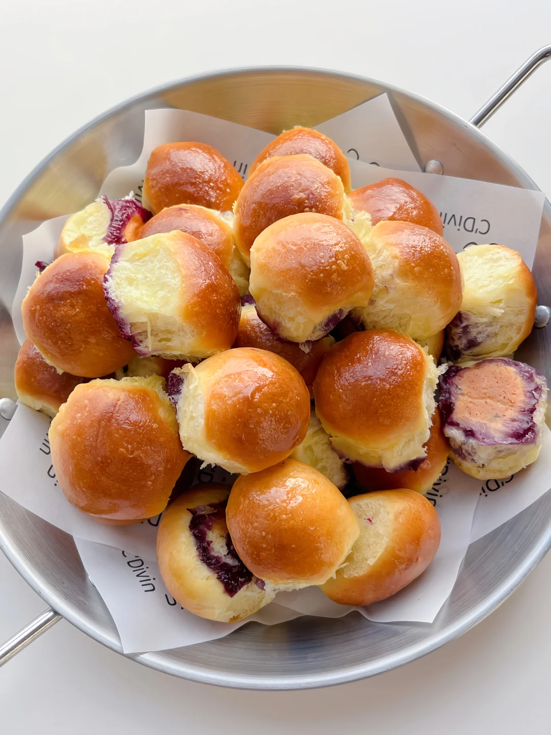 免揉面❗️爆浆蓝莓泡泡小面包｜新手零翻车