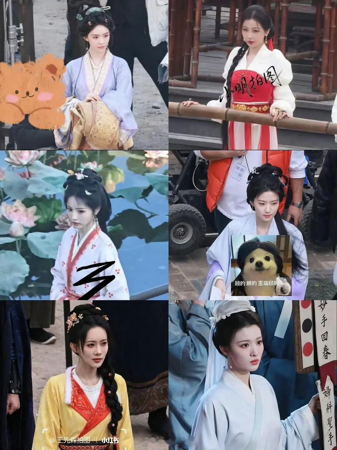 豆瓣发起的在拍古偶剧女主路透，谁能🔥的投票中，田曦薇嫁金钗、林允归鸾、卢昱晓何