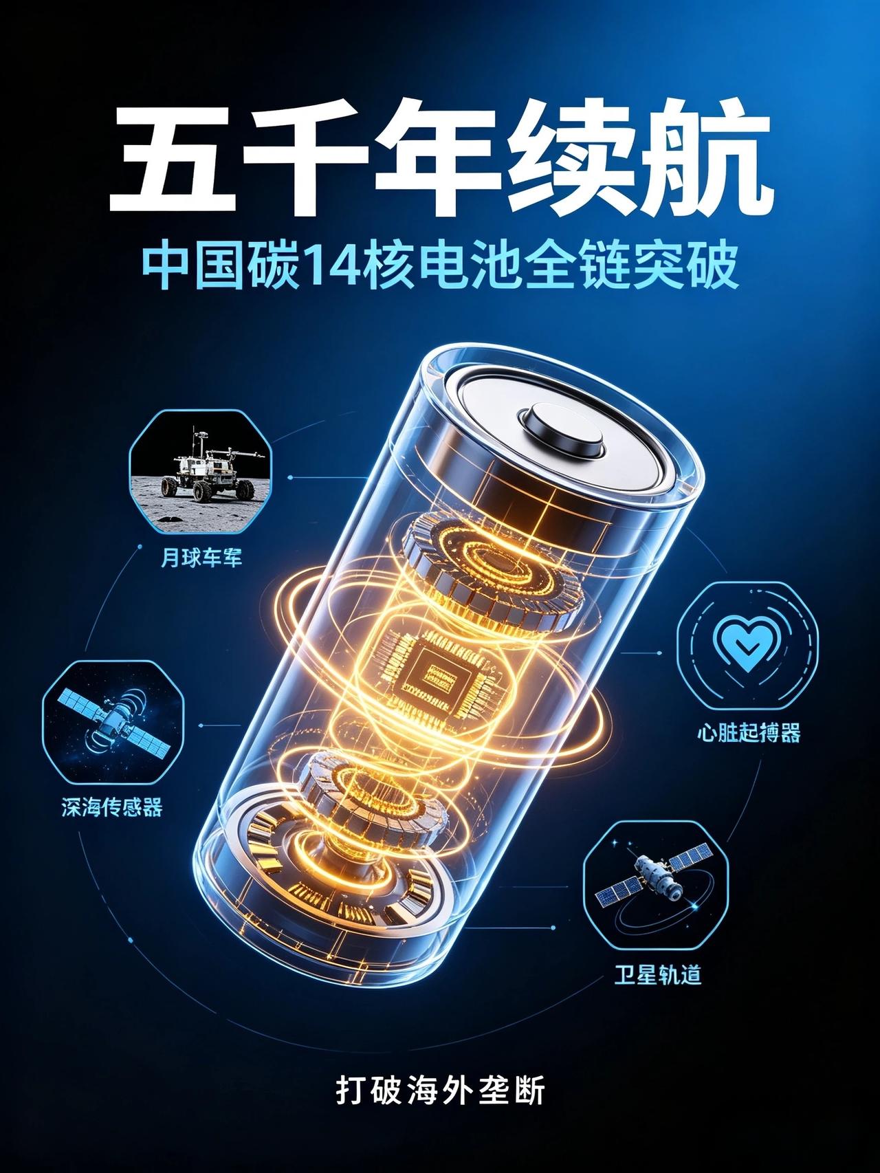 中国再创黑科技！碳14核电池实现五千年续航锂电池时代要翻篇了！中国碳14核