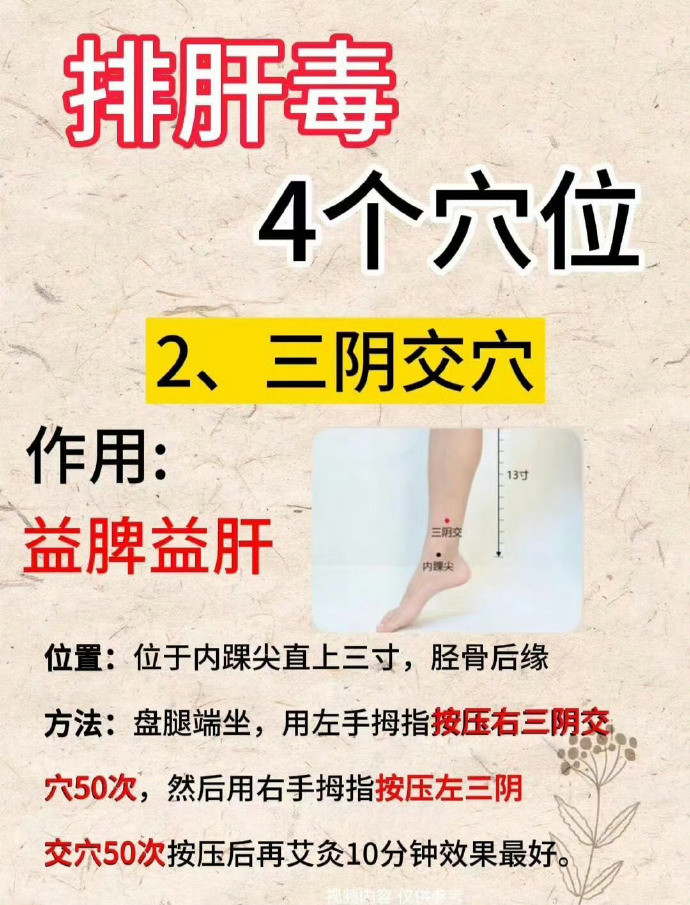 4个穴位排肝毒，清除体内残余​​​​