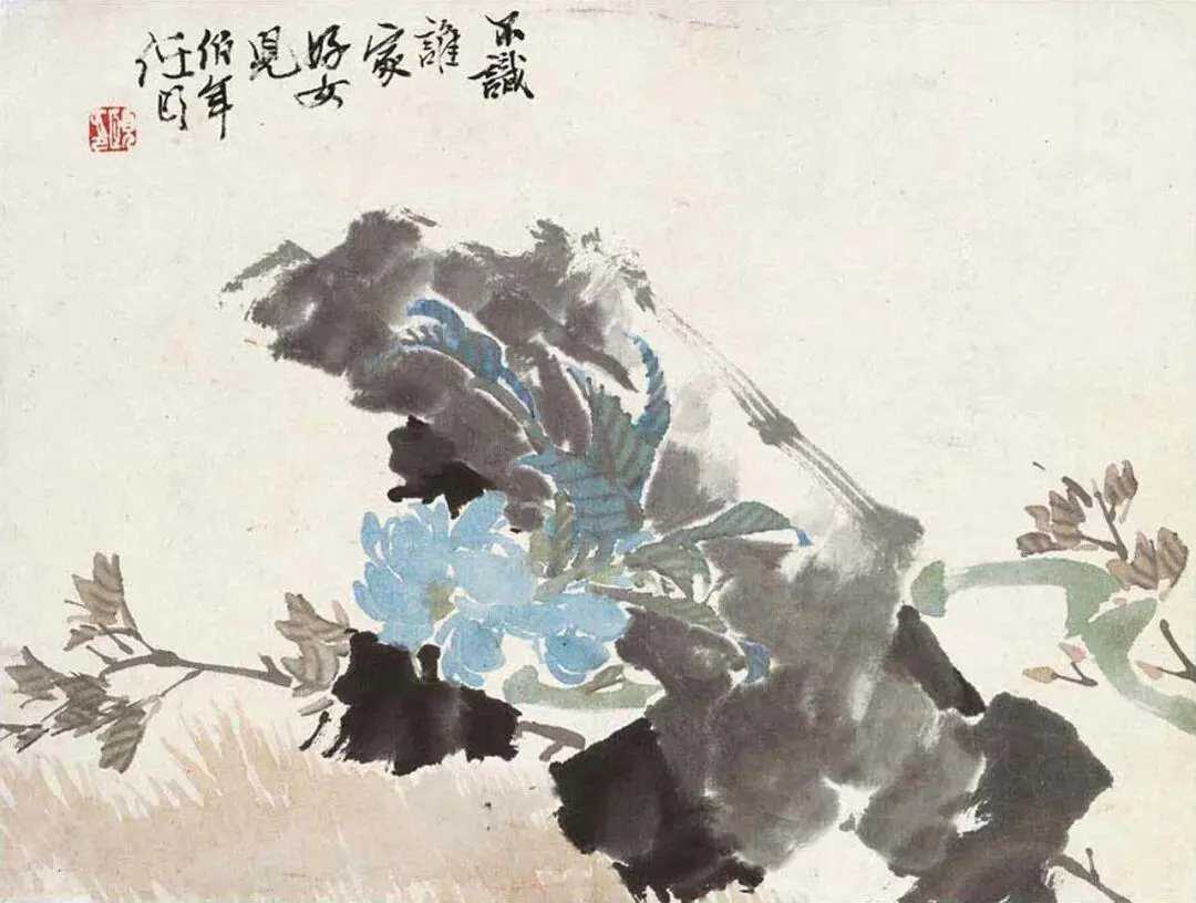 任伯年《花卉册》，纸本八开，为任伯年作品中较少见的纸本花卉册，且用纸略生，纯以写