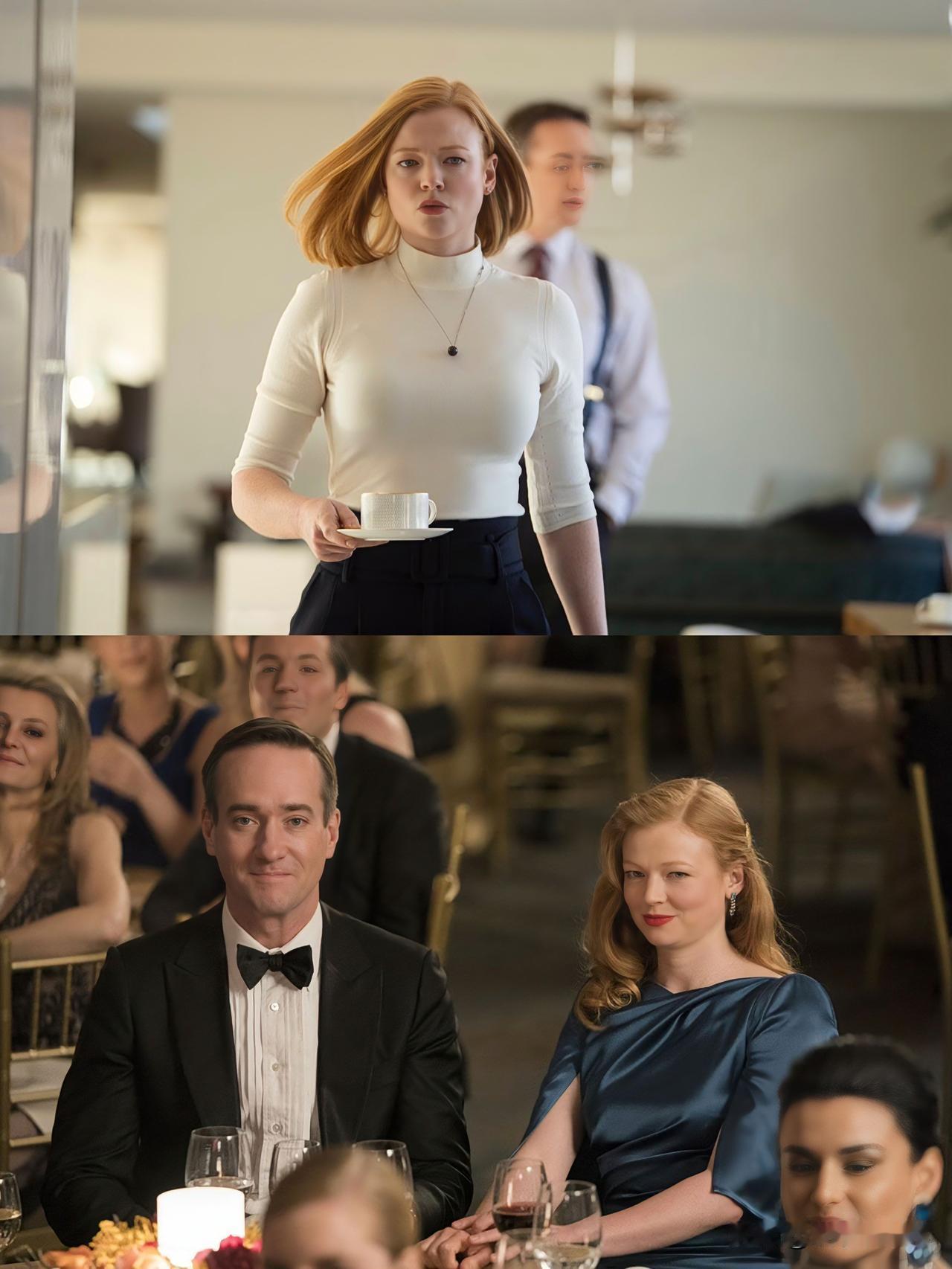 富豪千金ShivRoy，Alpha女的权力美学提起SarahSnook，