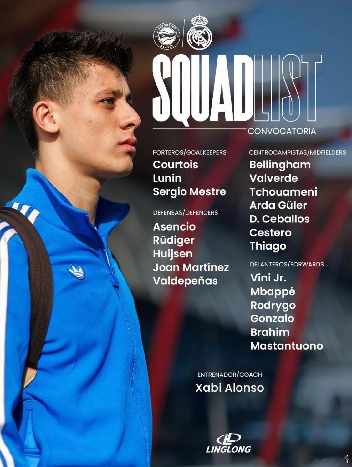 皇马联赛大名单：赫伊森回归，姆巴佩在列，一线队后卫仅三人12月13日西甲第16轮