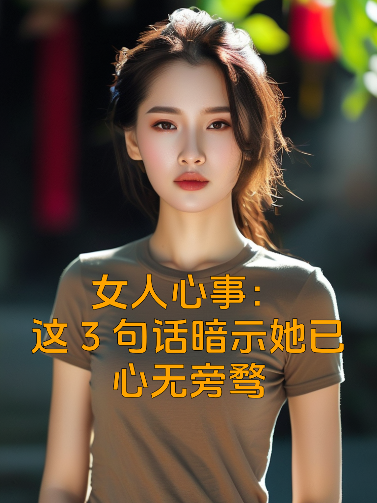 女人心事：“这3句话”暗示她已心无旁骛