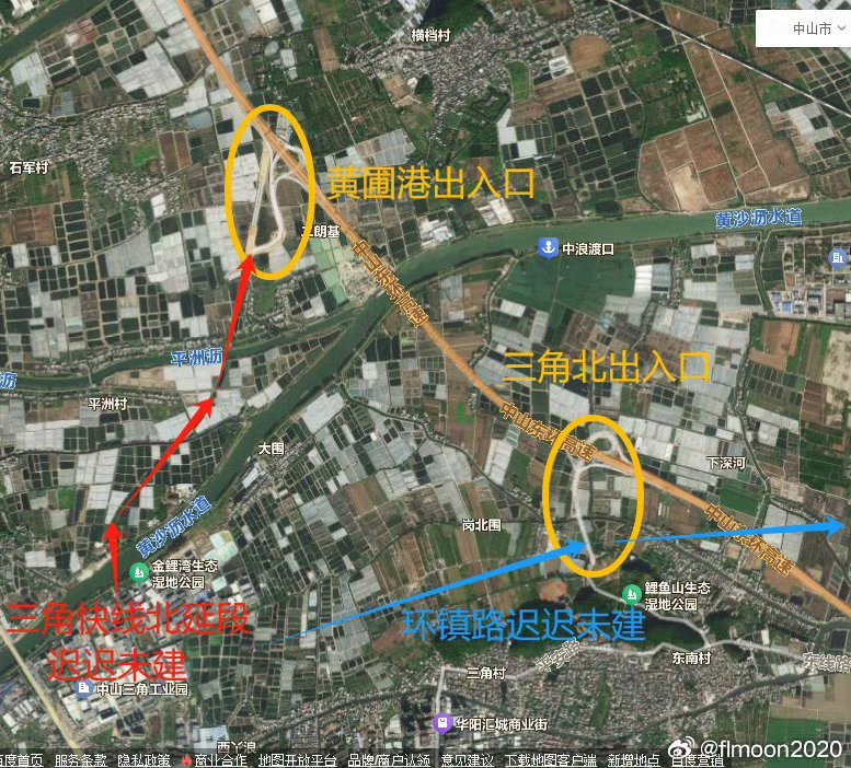 中山商业城建观察录最新回复：三角快线北延线动工无期（22年5月批复立项，至今超
