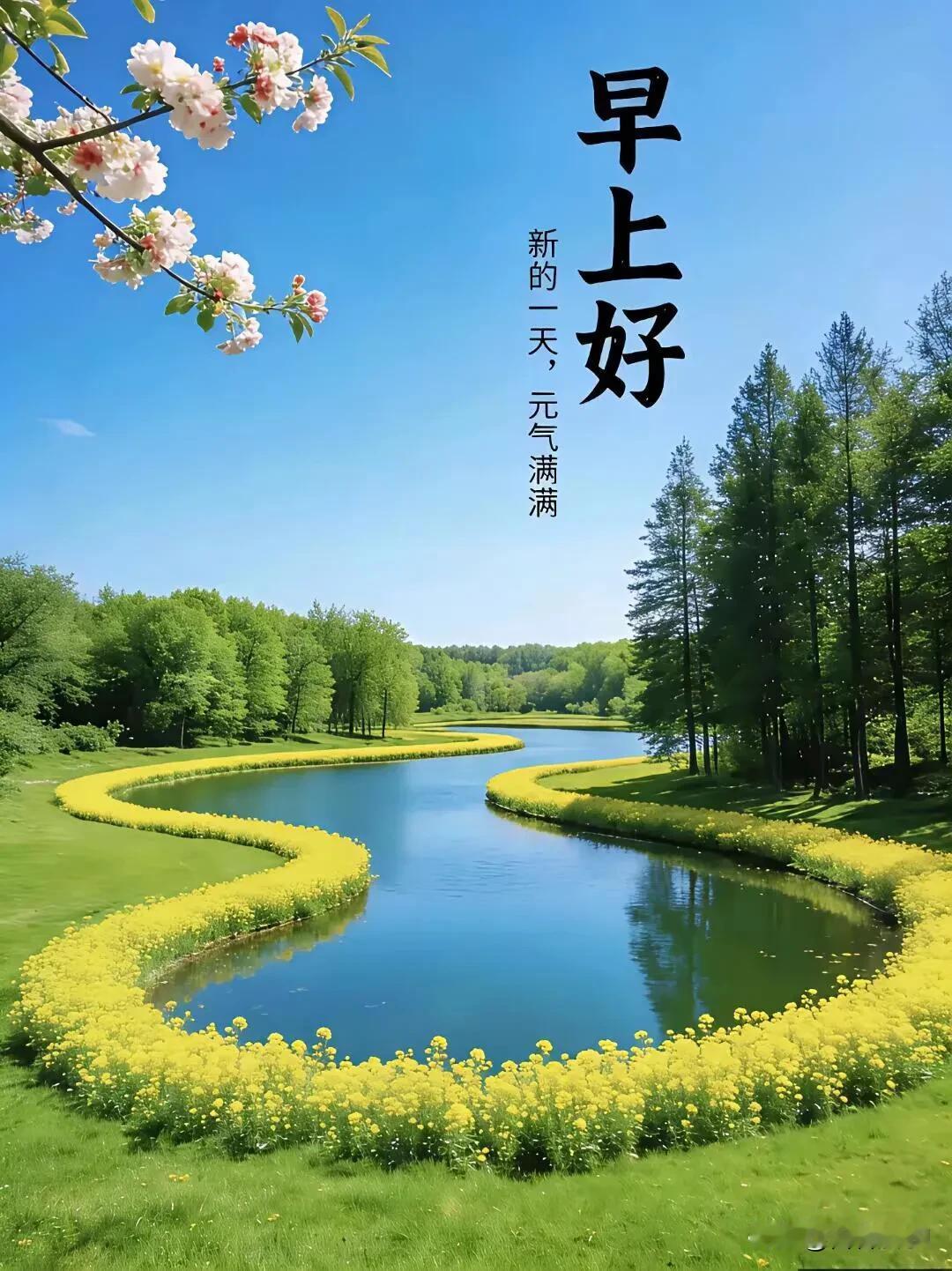 风是温柔的，花是浪漫的，愿你晨起有微笑，所遇皆美好，早安