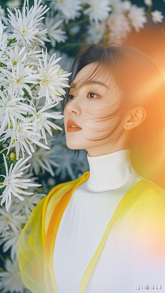 在花间轻嗅，感受自然的芬芳。