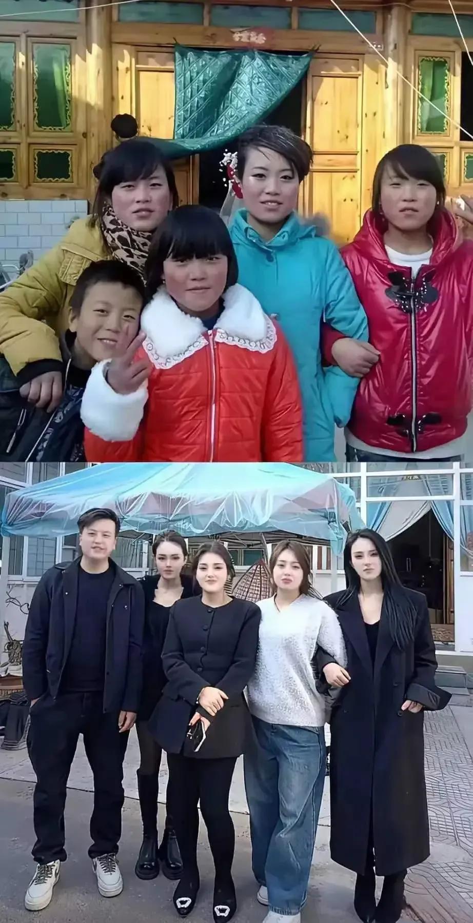 当年别人嘲笑她们，如今四姐妹都长成了大美女，你已经高攀不起！