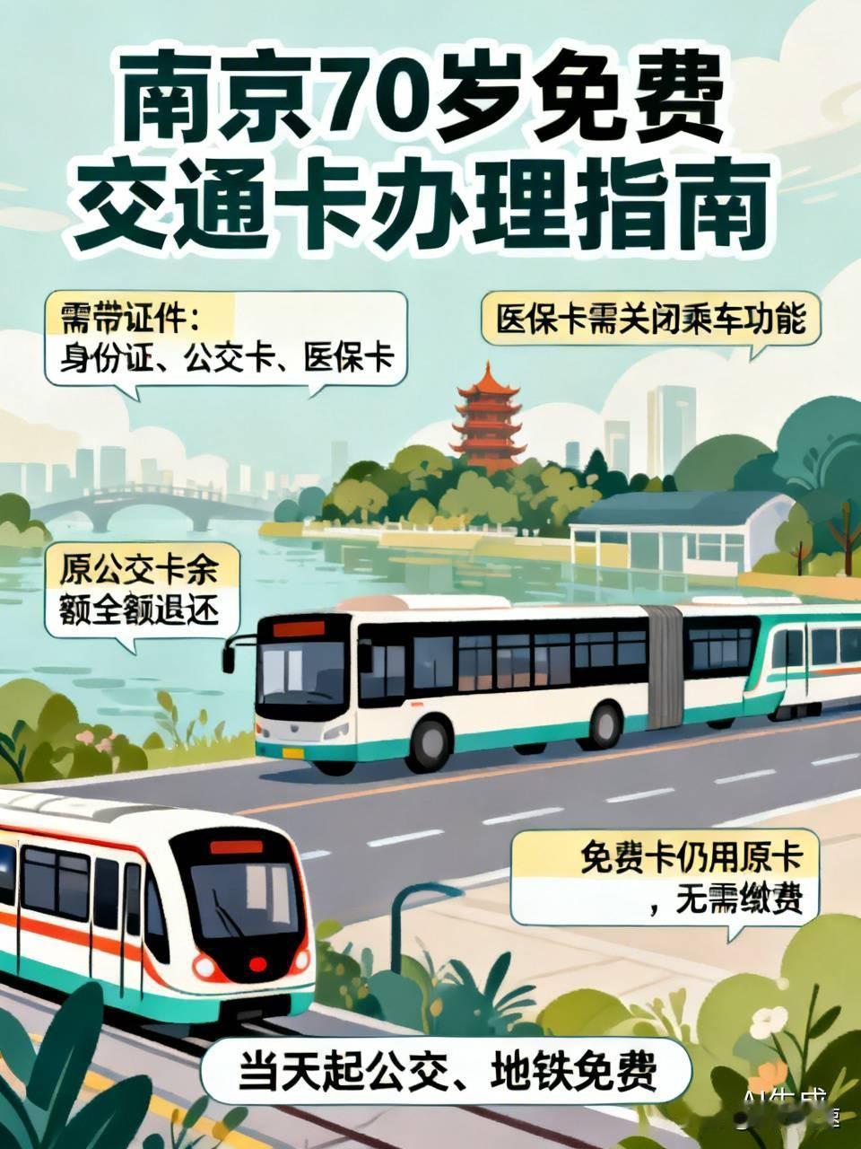 给南京刚满70岁的叔叔阿姨提个醒，别白跑公交卡营业厅。不少人以为带身份证和旧公
