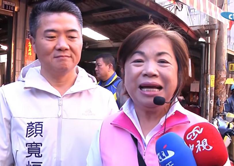 力拼台中市长出线颜宽恒陪同杨琼璎扫街为冲刺16日国民党中央召开的“台中市