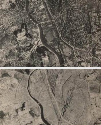 1945年8月9日，日本长崎被美国原子弹轰炸前后对比，长崎城市完全被夷为平地。大