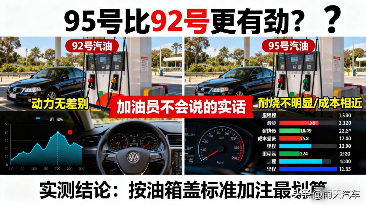 95号汽油比92号更有劲？加油员骗了我这么多年！实测！同一台车，分别加92和