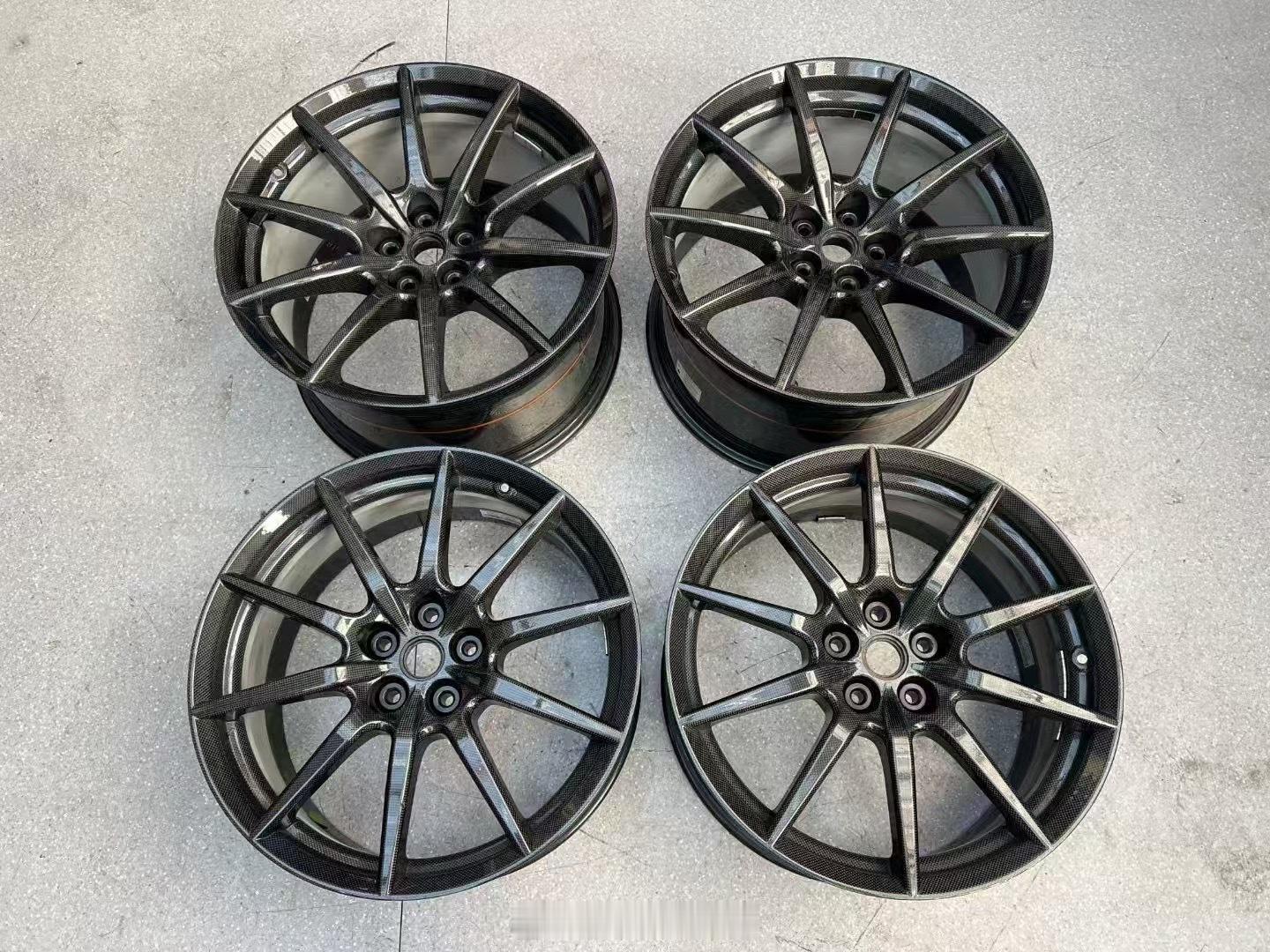 法拉利488F8296原厂碳纤维轮毂成色极品1000公里拆车带