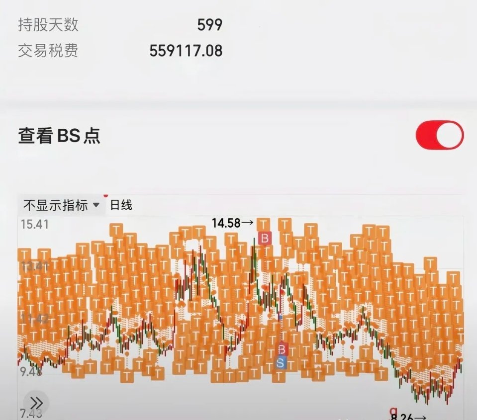 持股599天！交易税费干到55万，真正的做T专业户！这位网友持股599天，光交易