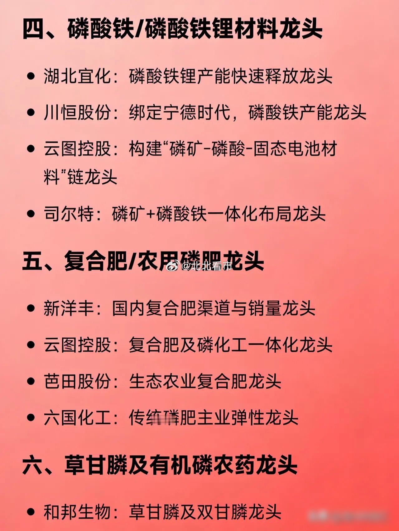磷化工概念相关龙头企业汇总一、磷矿资源与一体化龙头云天化：国内磷矿储量与全产业链
