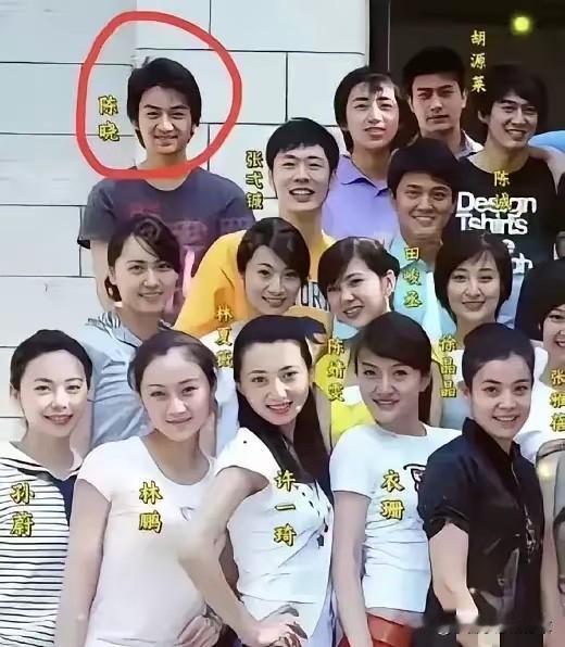 男明星陈晓读书的时候颜值很一般，并没有想象中的帅气，看起来就像邻家的男孩一般，别